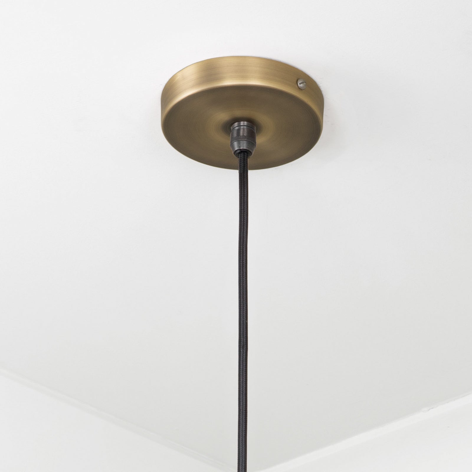 SHOW SHOW Close Up Image of ceiling rose for Flora Ceiling Light in Antique Brass
