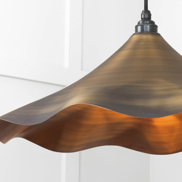SHOW Close Up Image of Flora Ceiling Light in Antique Brass
