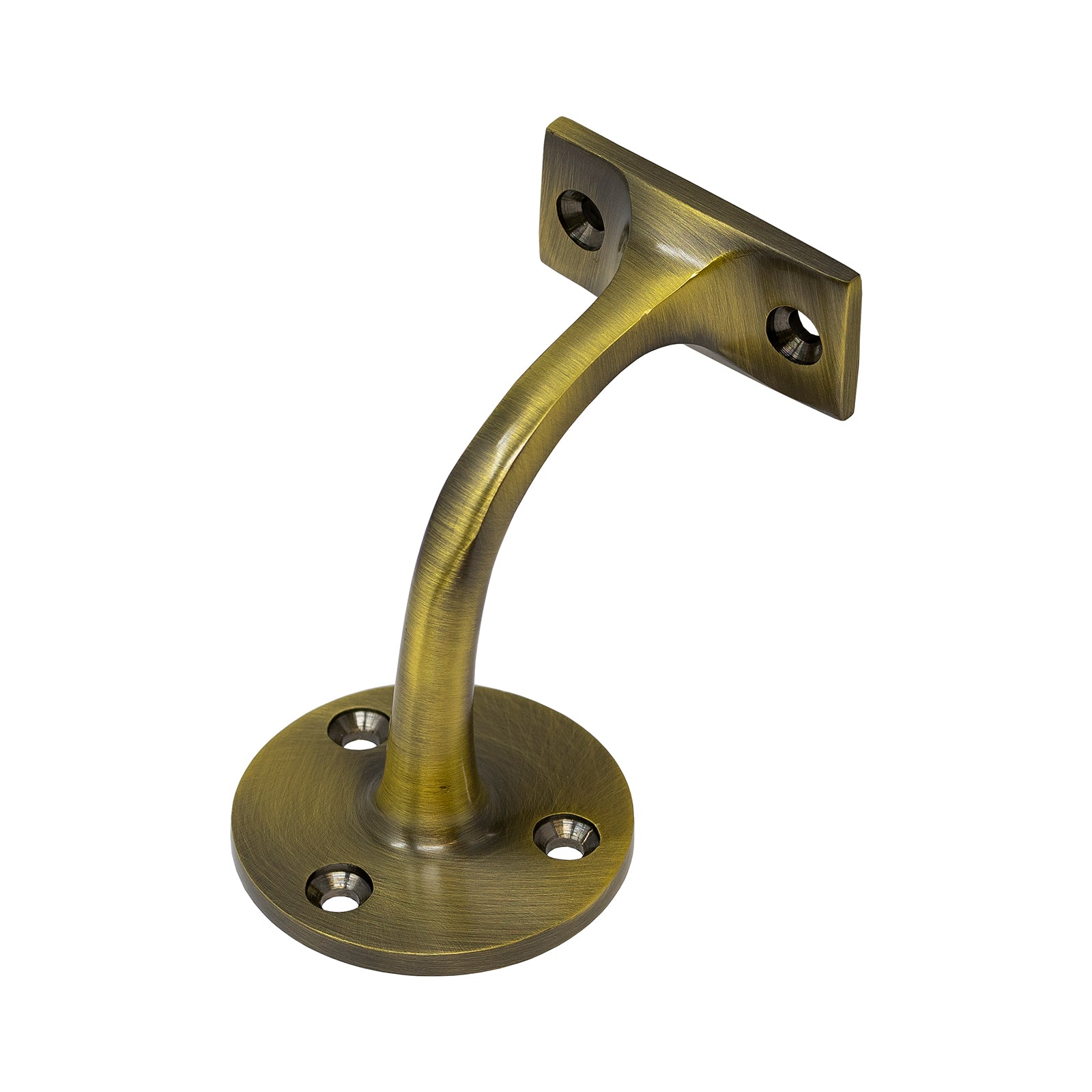 Antique brass handrail bracket