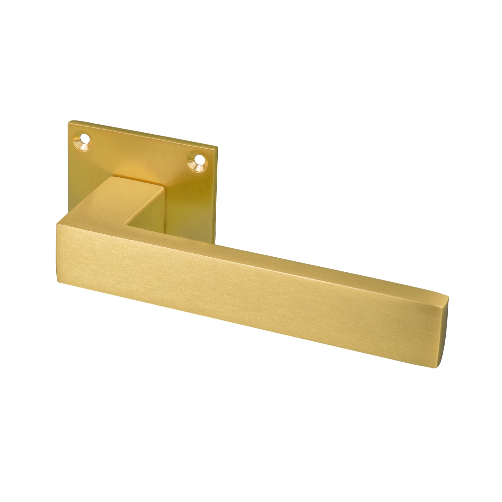 satin brass low profile rose door handle, solid brass SHOW