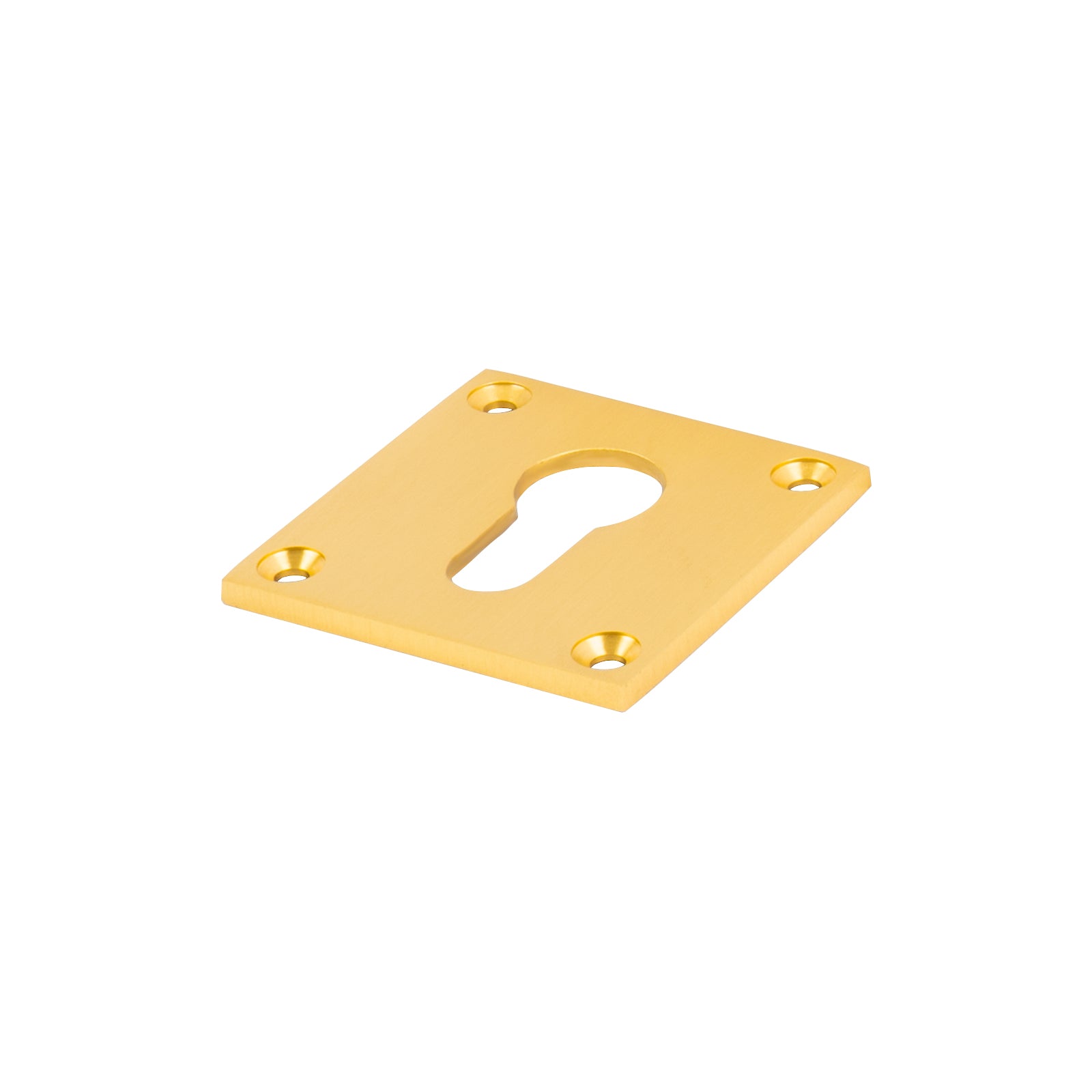 satin brass sqaure escutcheon euro low profile SHOW