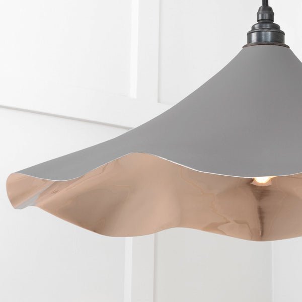 SHOW SHOW Close Up Image of Flora Ceiling Light in Bluff in smooth Nickel