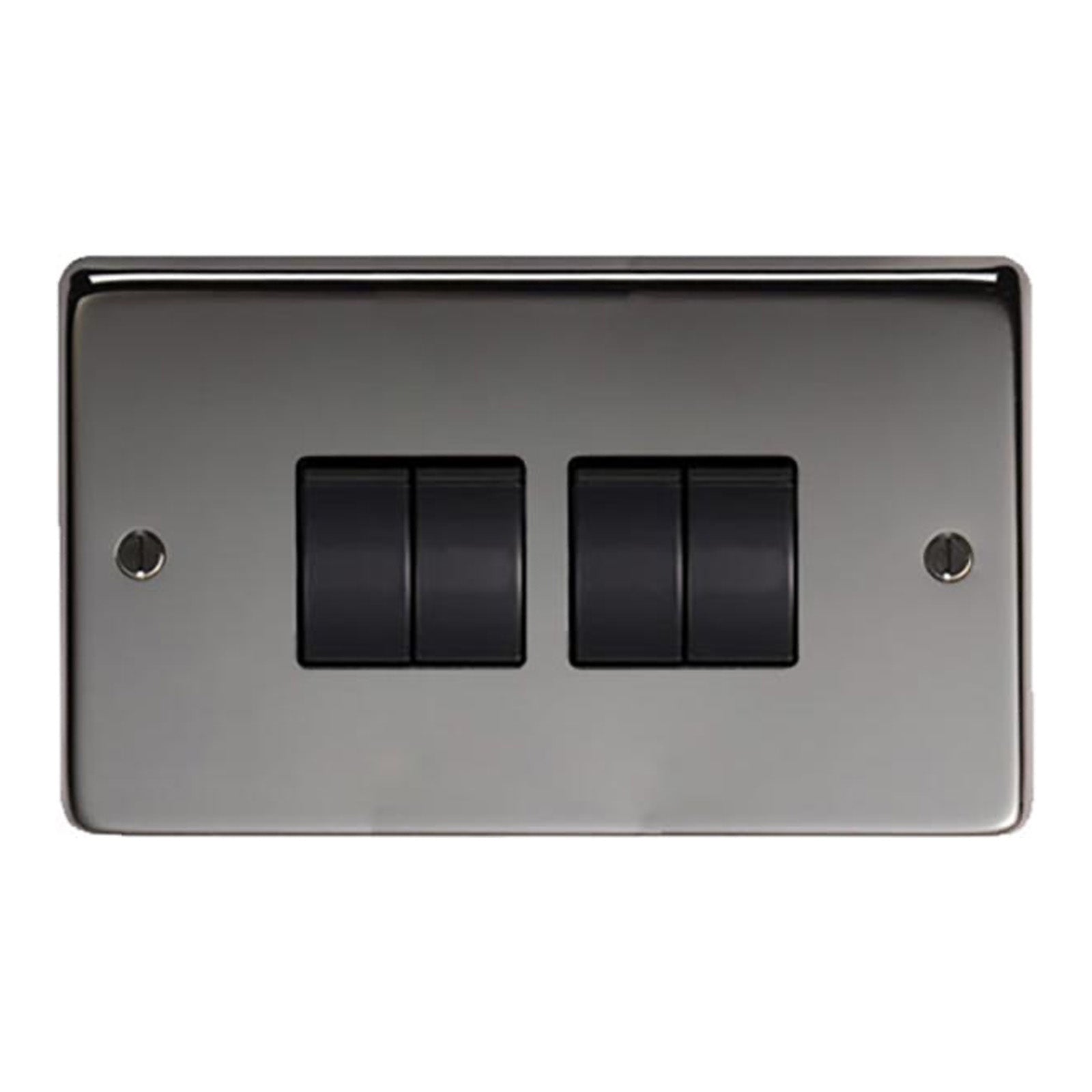 SHOW Image of Quad 10 Amp Switch with Black Nickel finish