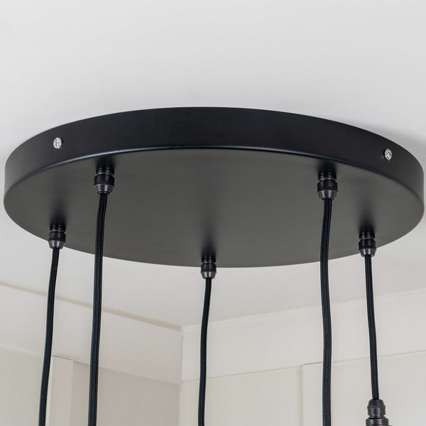 SHOW SHOW Close Up Image Of Ceiling Rose For Brindley Cluster Light in Bluff