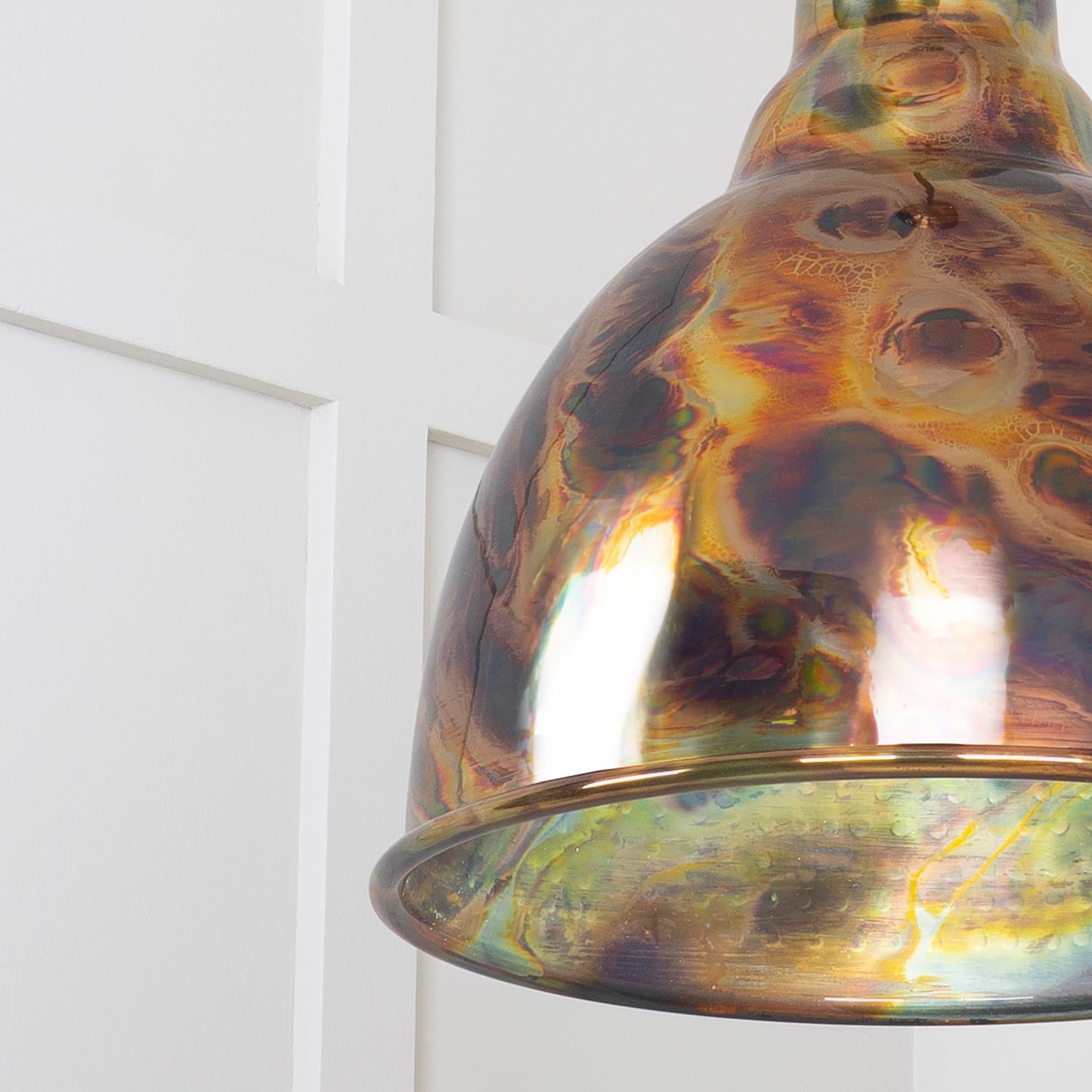 SHOW Close up image of Brindley Ceiling Light in Burnished Brass