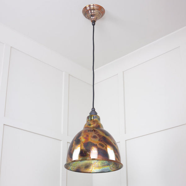 SHOW SHOW Full Image of Hanging Brindley Ceiling Light in Burnished Brass