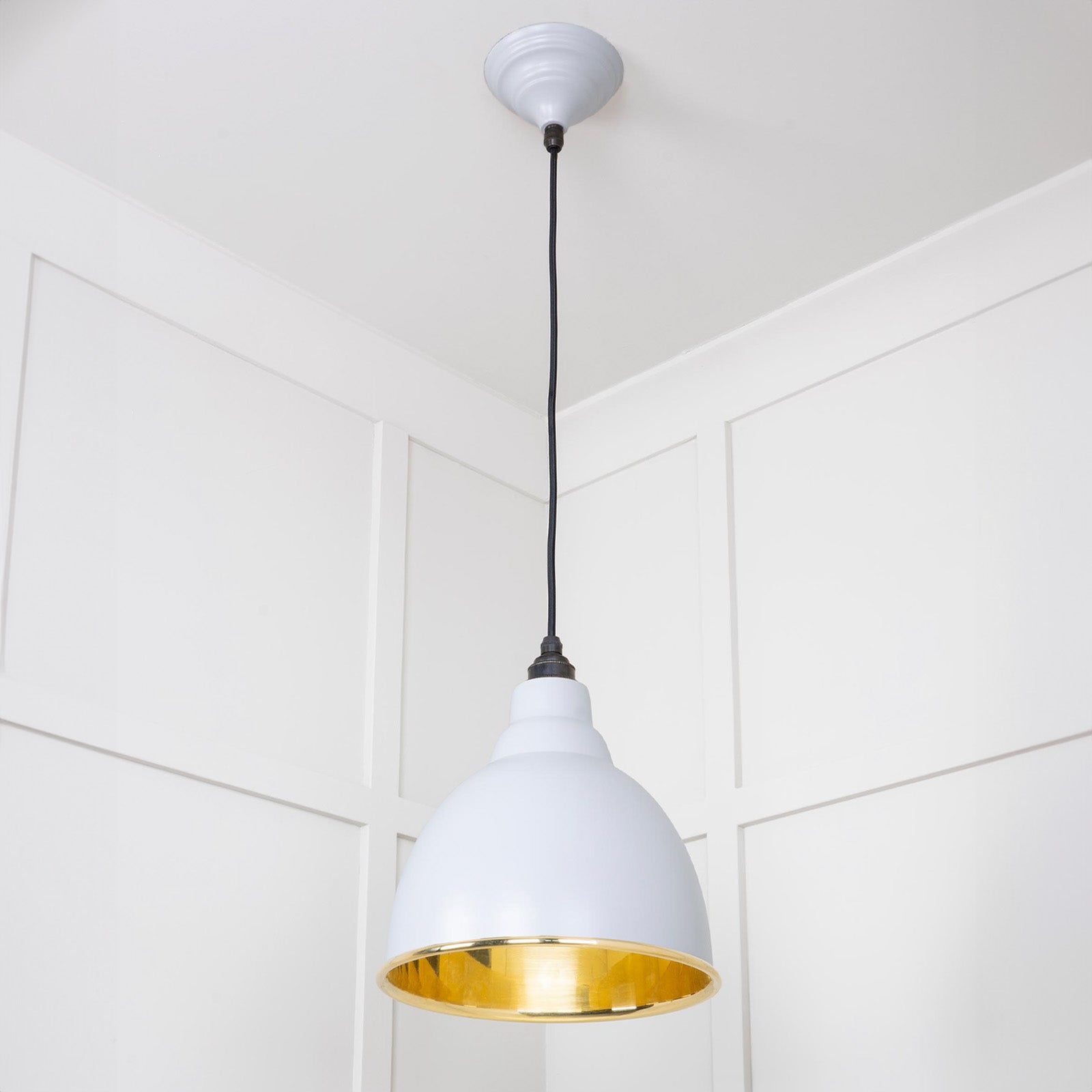 SHOW Full Image of Hanging Brindley Ceiling Light in Birch