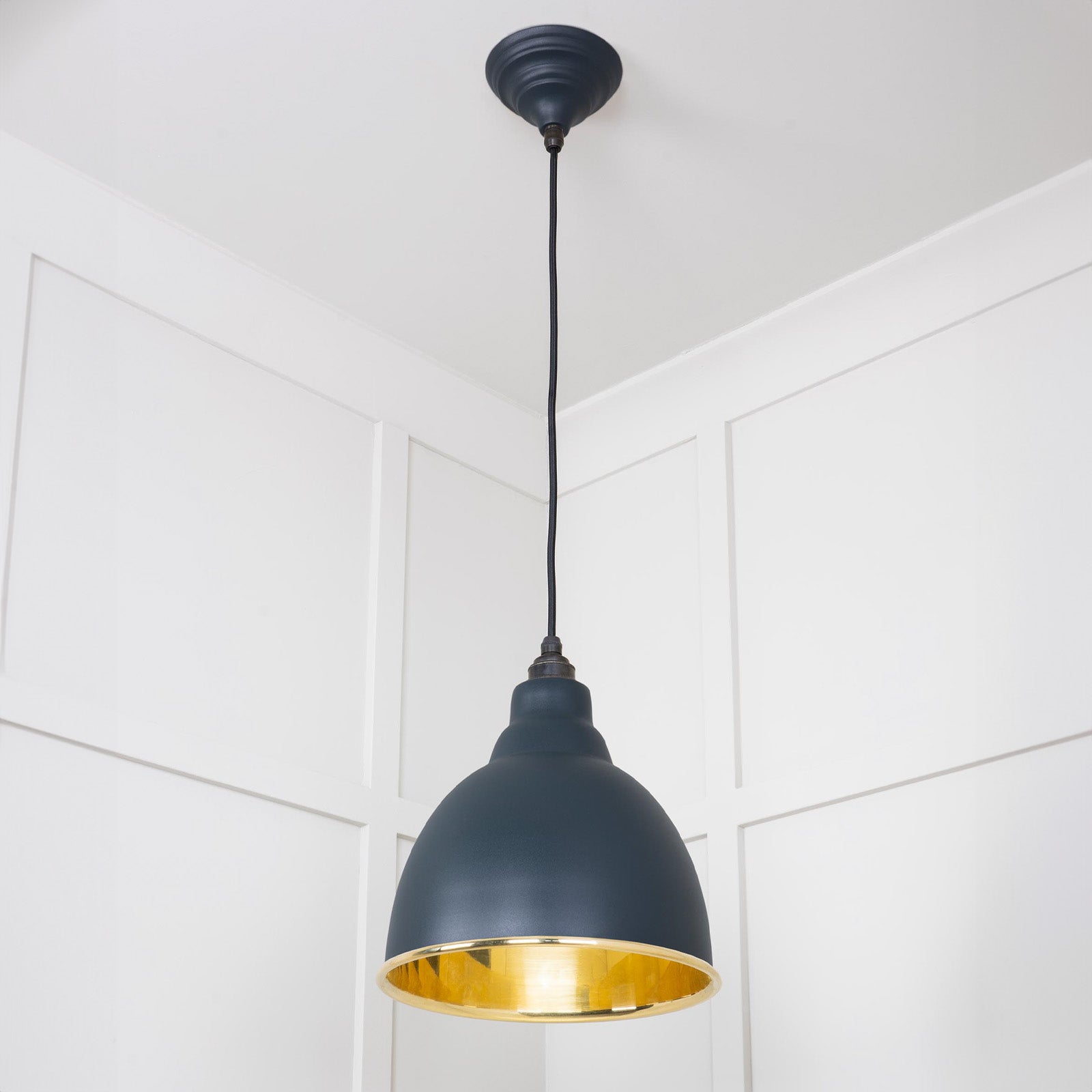 SHOW Full Image of Hanging Brindley Ceiling Light in Soot