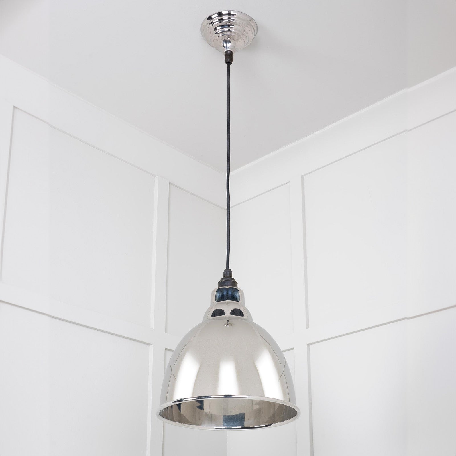 SHOW Full Image of Hanging Brindley Ceiling Light in Nickel