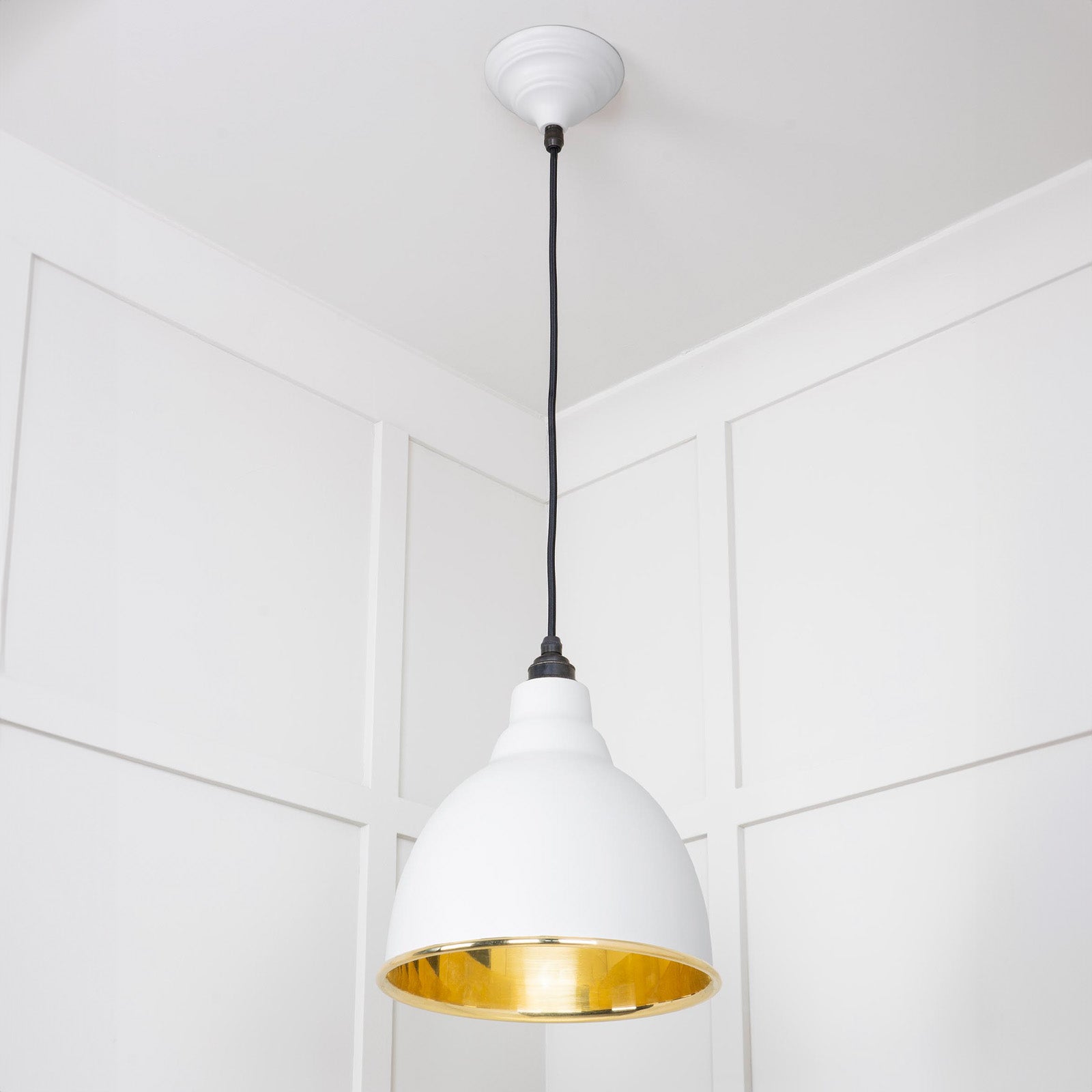 SHOW Full Image of Hanging Brindley Ceiling Light in Flock