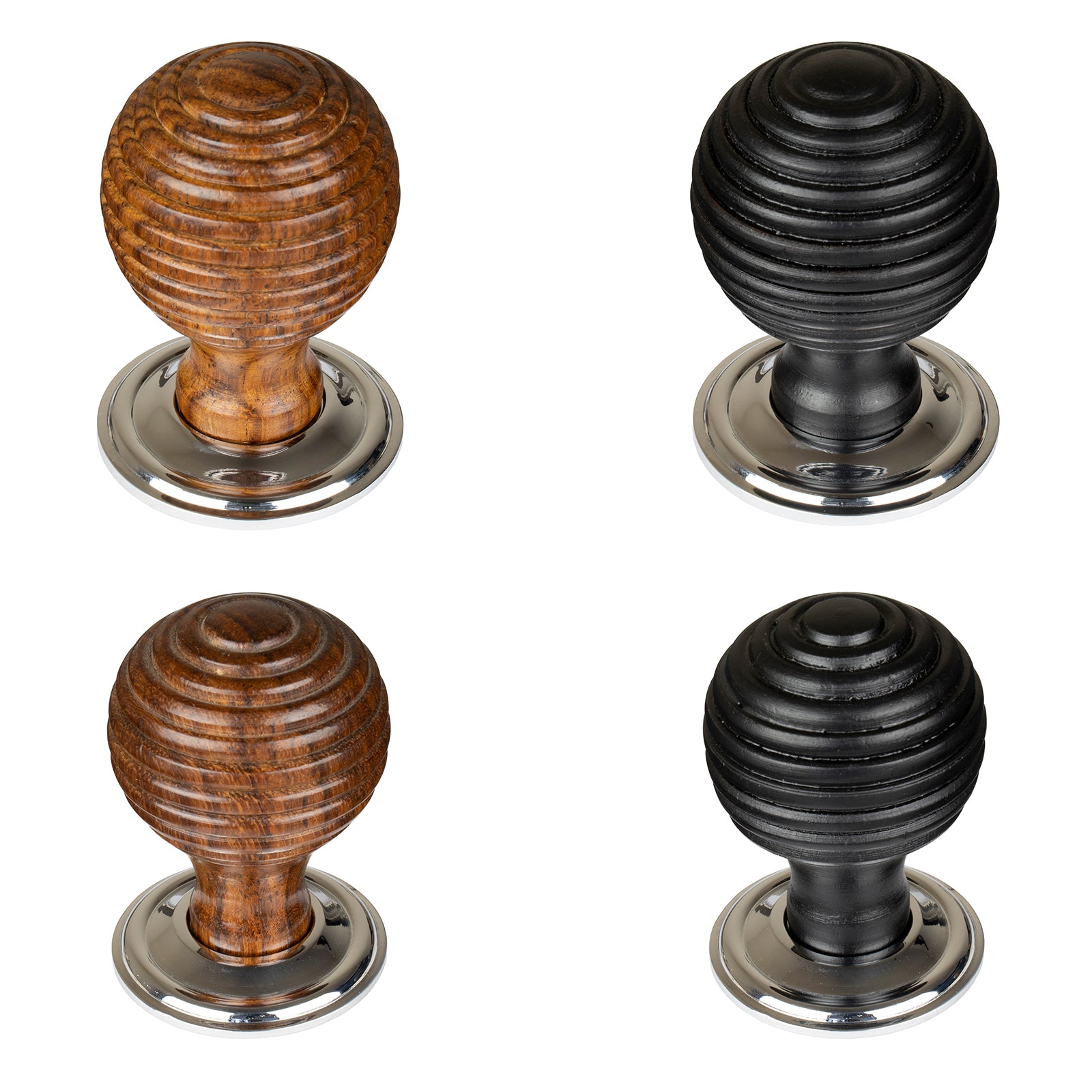 Beehive & Chrome Cabinet Knobs