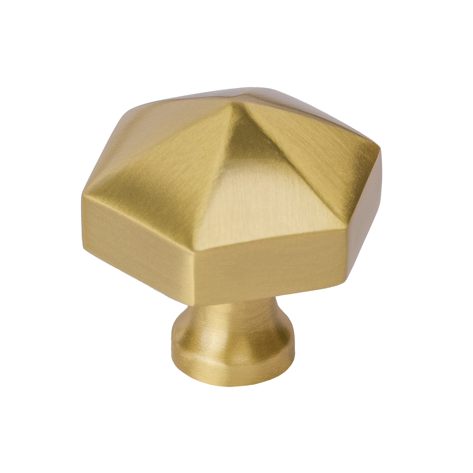 satin brass hexagonal knob SHOW