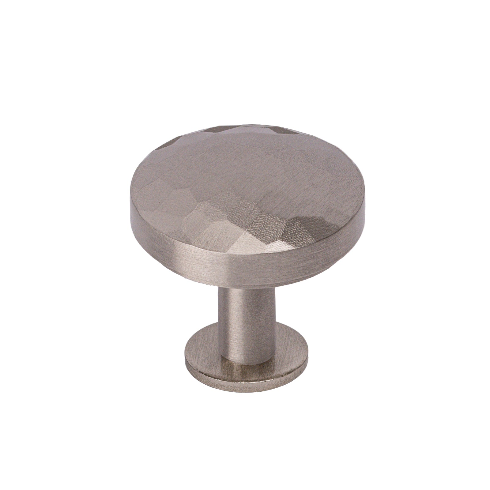 satin nickel hammered knobs with rose plate, kitchen cupboard knobs SHOW
