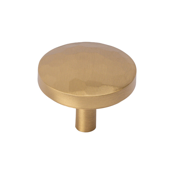 satin brass beaten cupboard knob, kitchen cabinet knobs