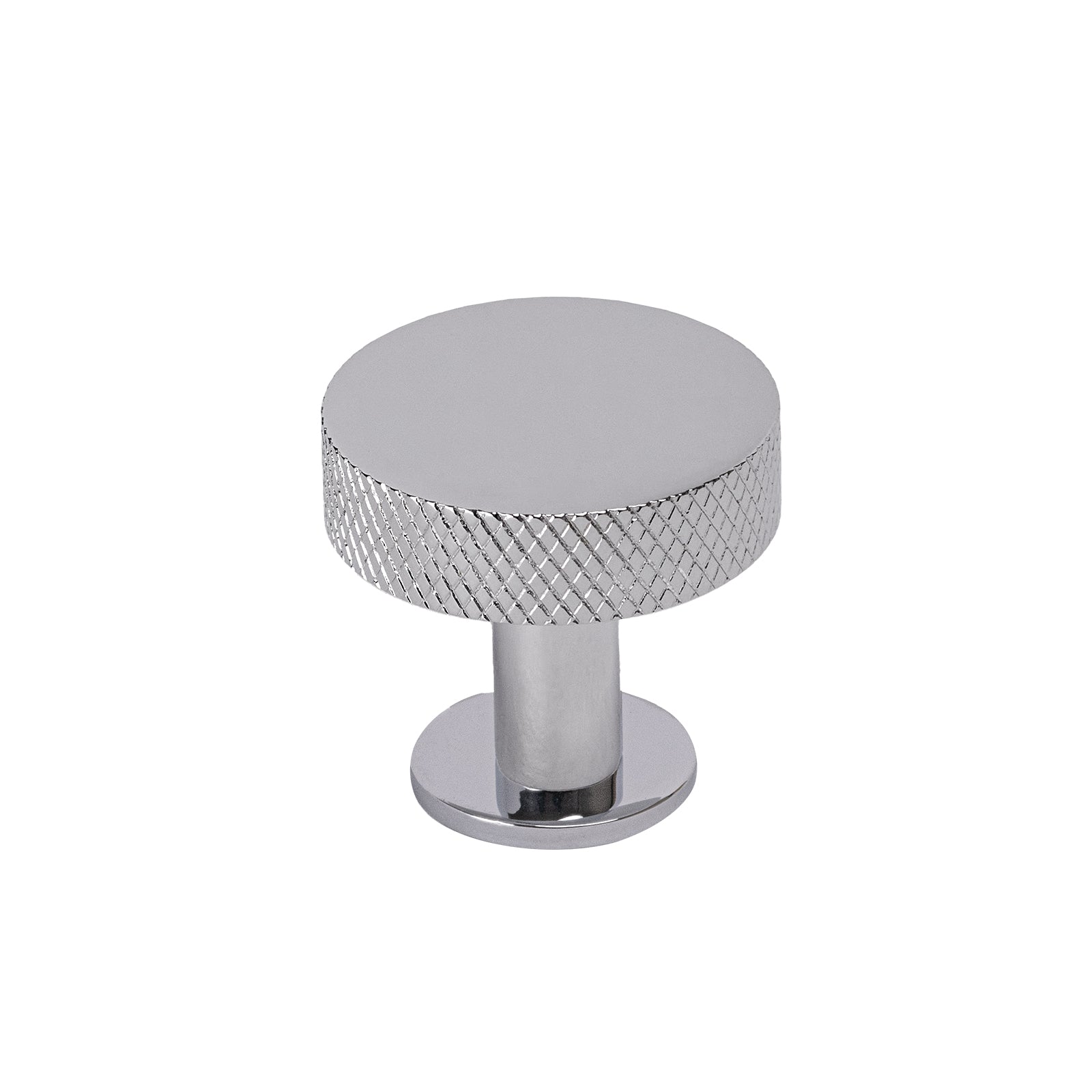 chrome knurled cabinet knobs on rose SHOW