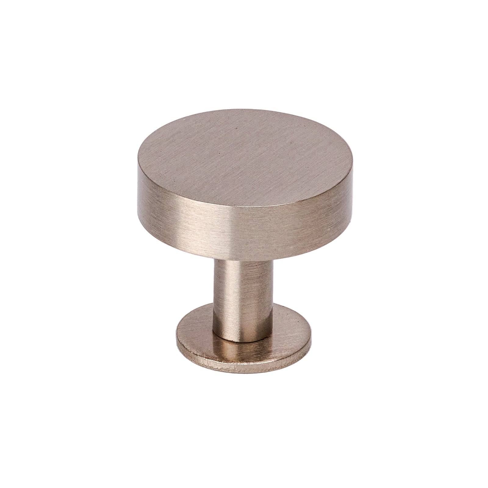 satin nickel disc cabinet knobs on rose, kitchen cupboard knobs with roseplate SHOW