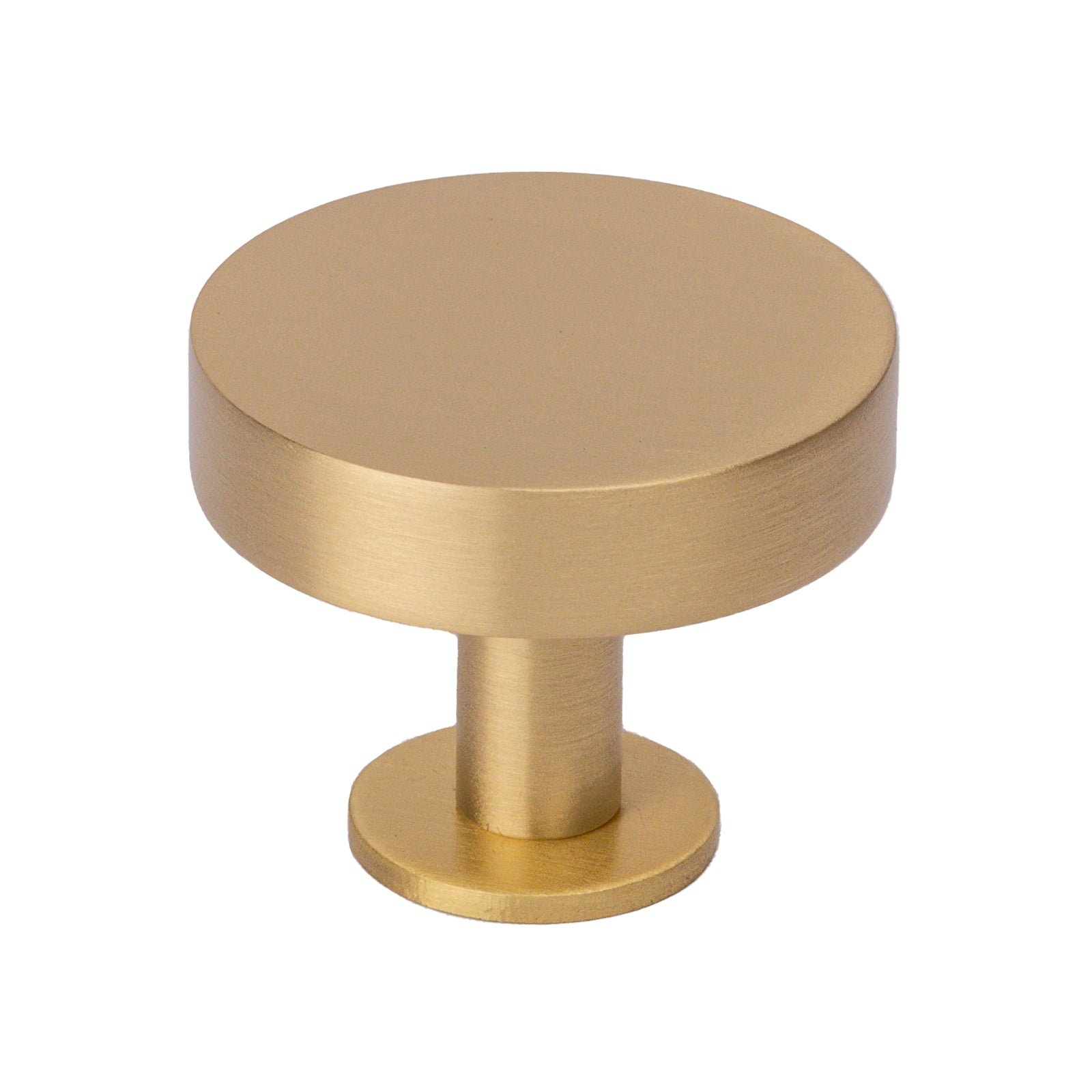 satin brass cabinet knobs on rose, kitchen cupboard knobs with roseplate