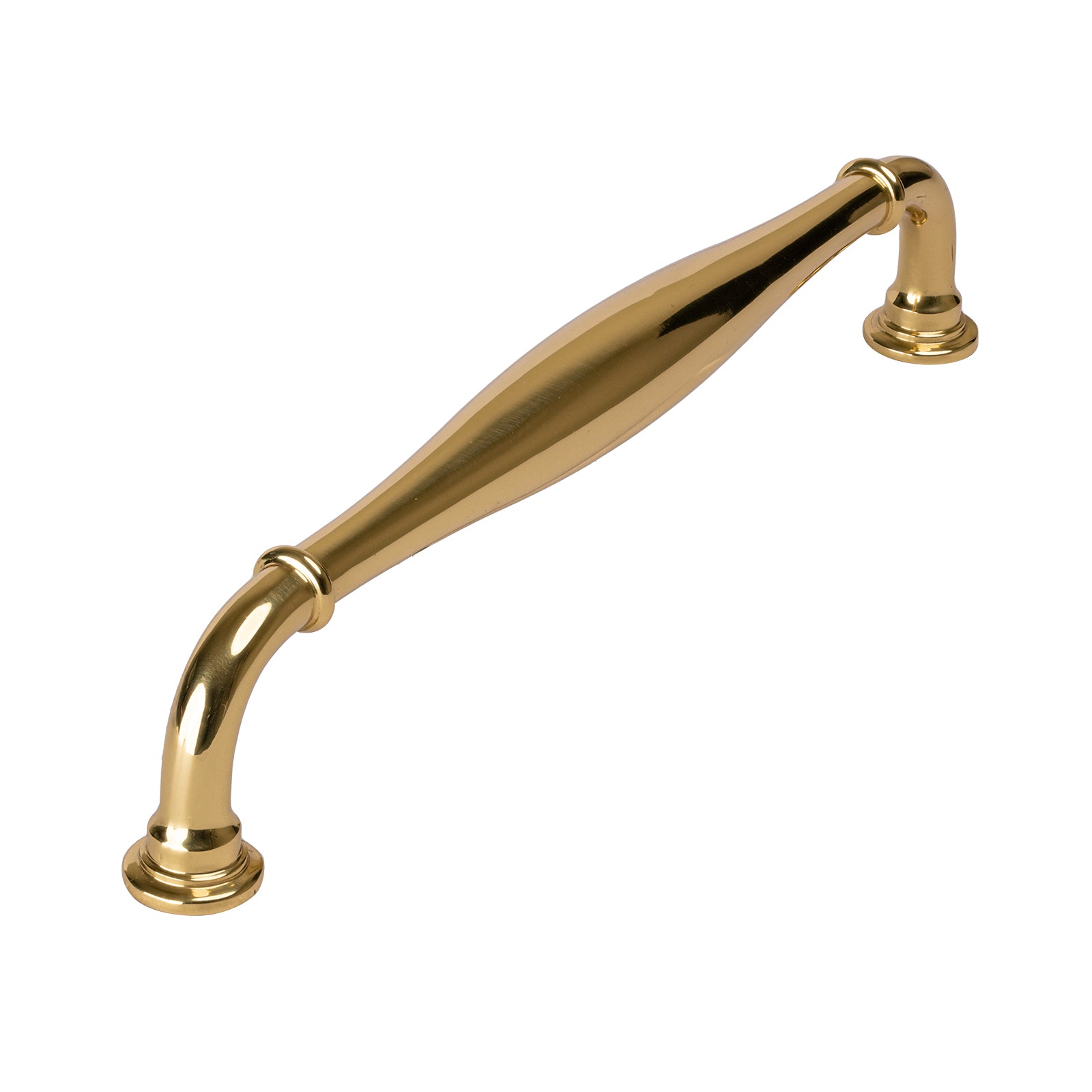 large polished brass traditional pull handle