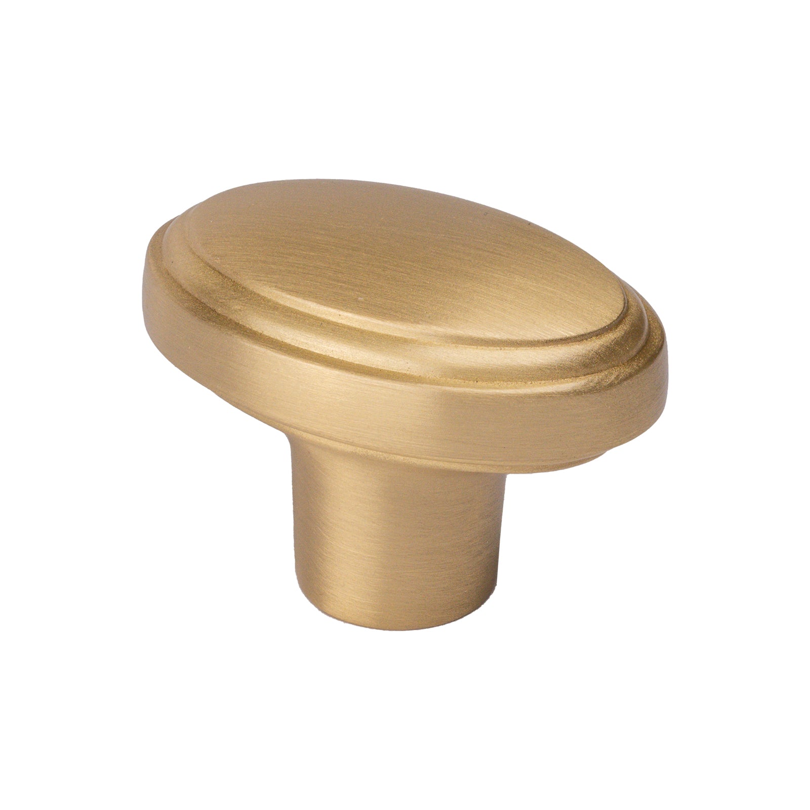 satin brass stepped oval cabinet knobs, kitchen cupboard knobs SHOW