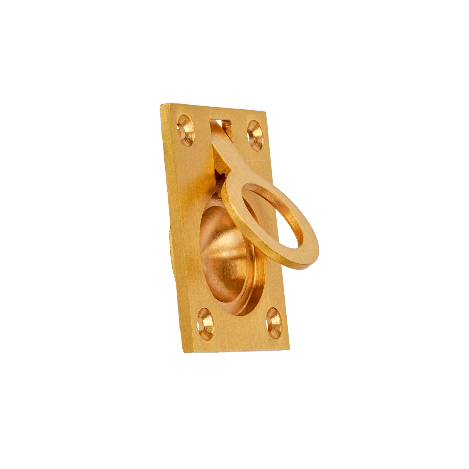 satin brass flush ring cabinet pull SHOW