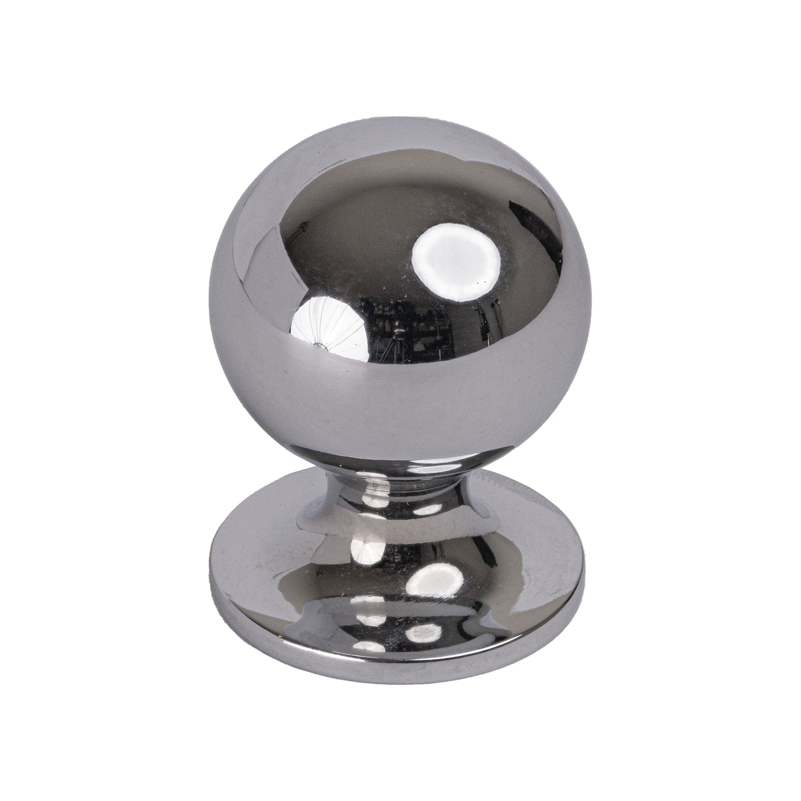 round chrome cabinet knob