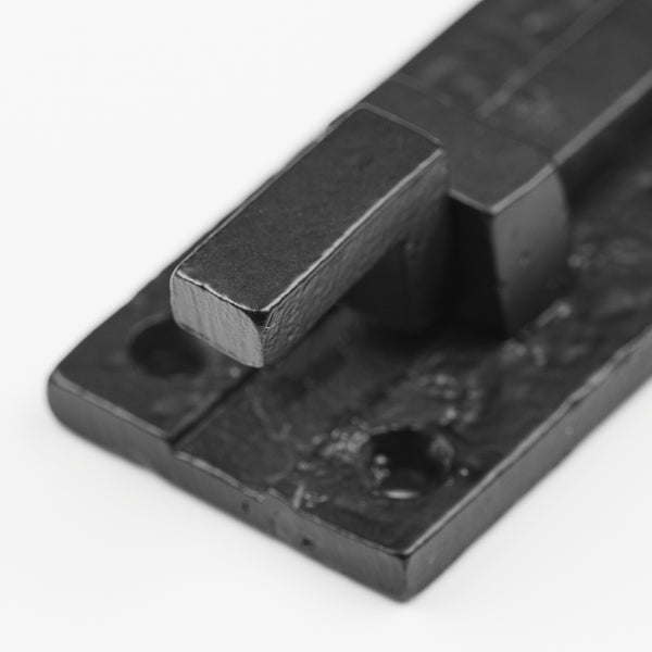 Cast Iron Black Tudor Gate Bolt Cranked 