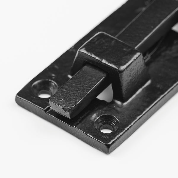 Cast Iron Black Tudor Gate Bolt Straight 