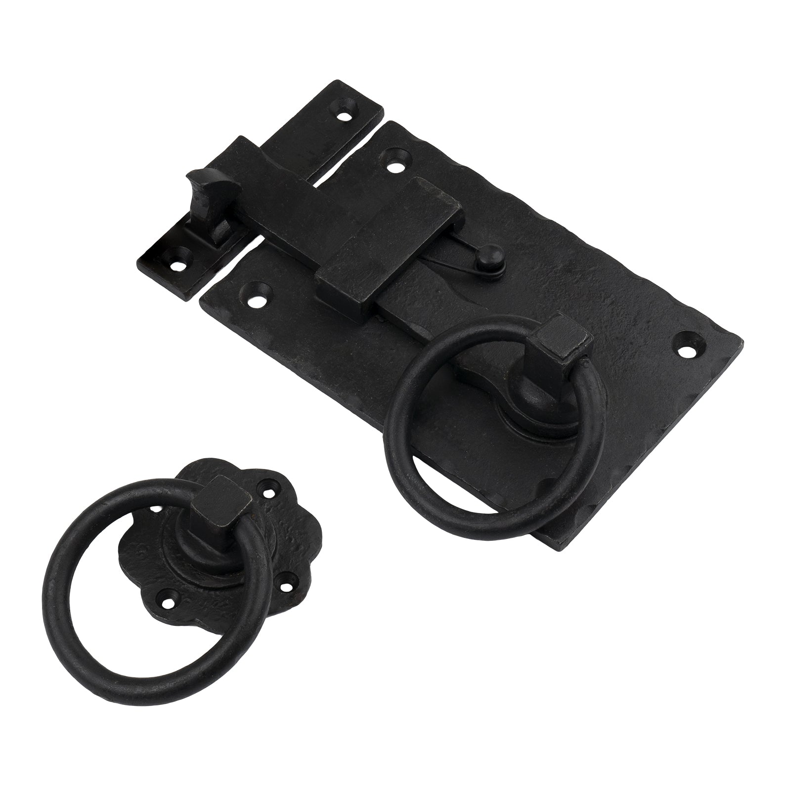 Left Hand Cottage Door Latch in Black