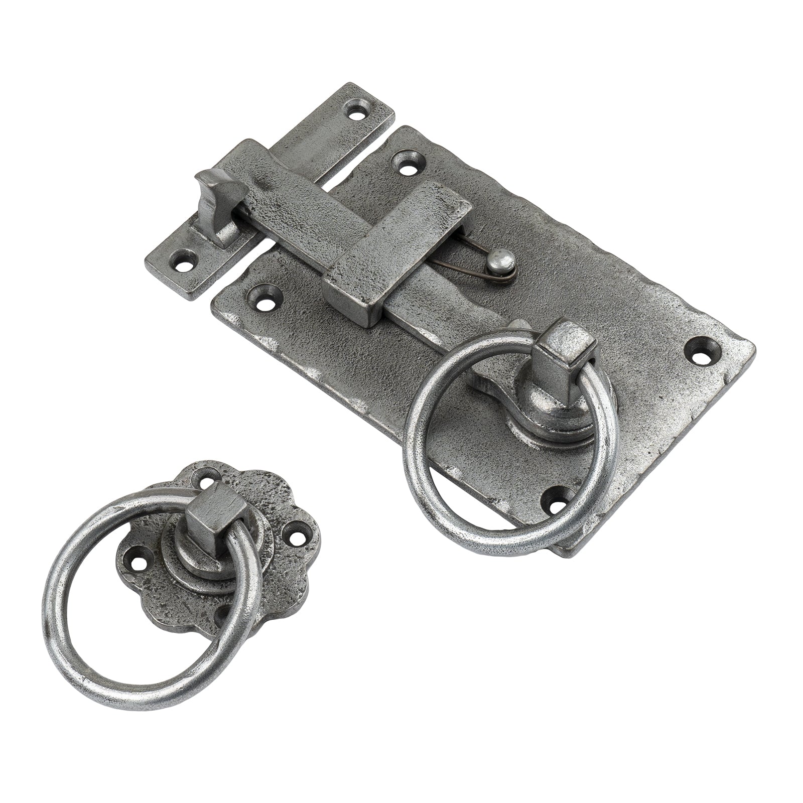 Hand Forged Left Hand Cottage Latch Pewter 