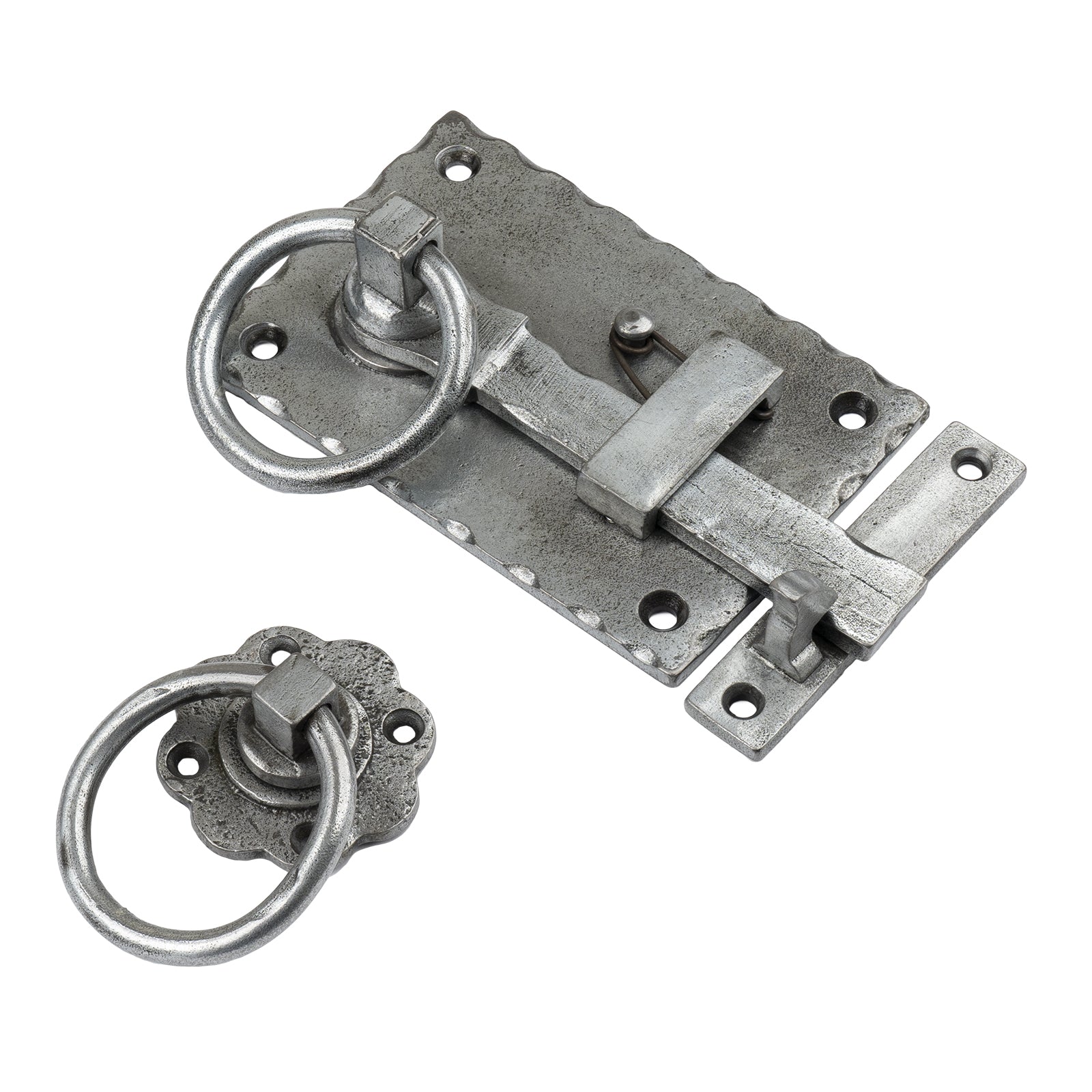 Hand Forged Right Hand Cottage Latch Pewter 