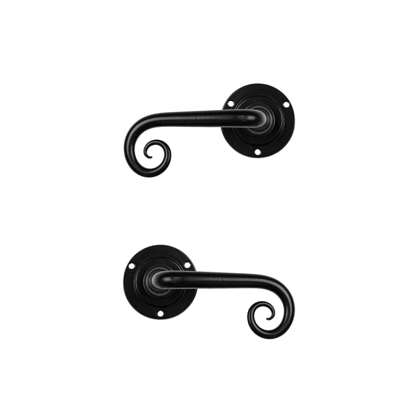 Curl lever on round rose door handle SHOW