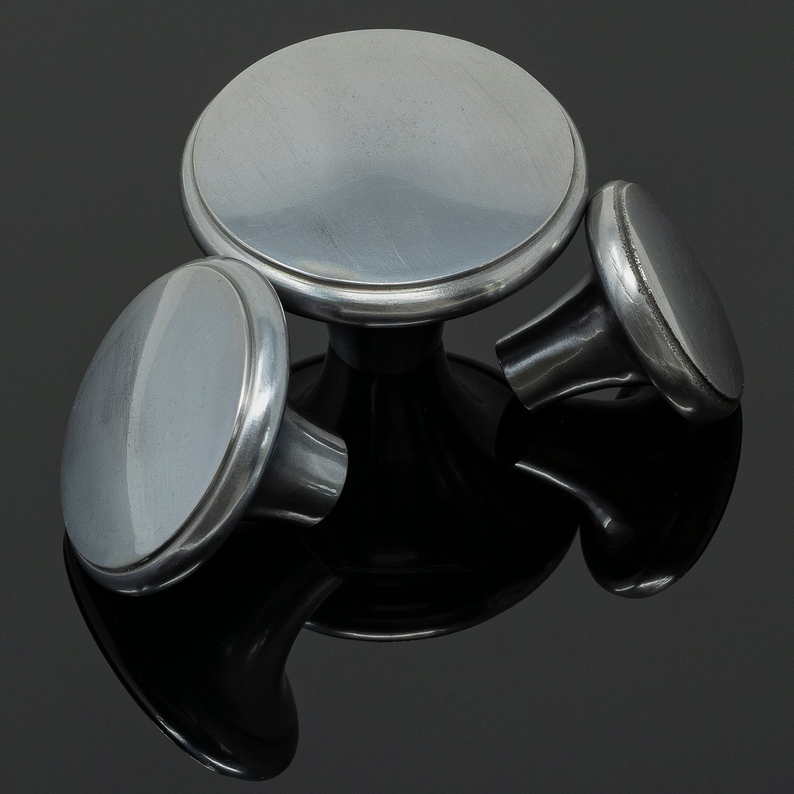 Cast Iron button cabinet knobs close-up SHOW