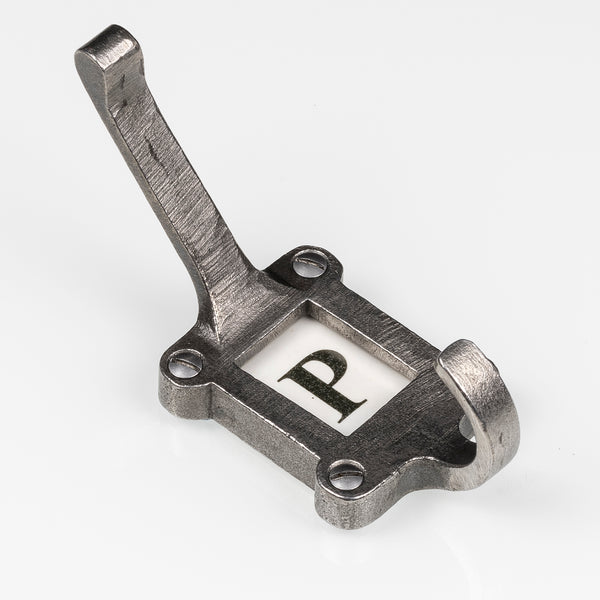 Coat Hook with Ceramic Tile Insert Letter P