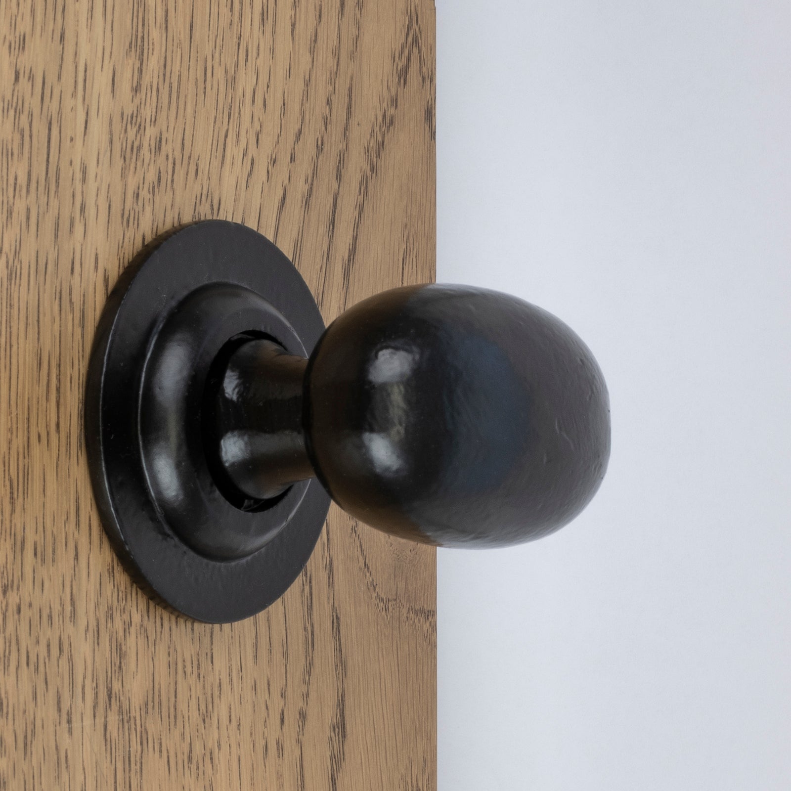 Cast Iron Oval Door Knobs Pewter Black Mortice Door Handles