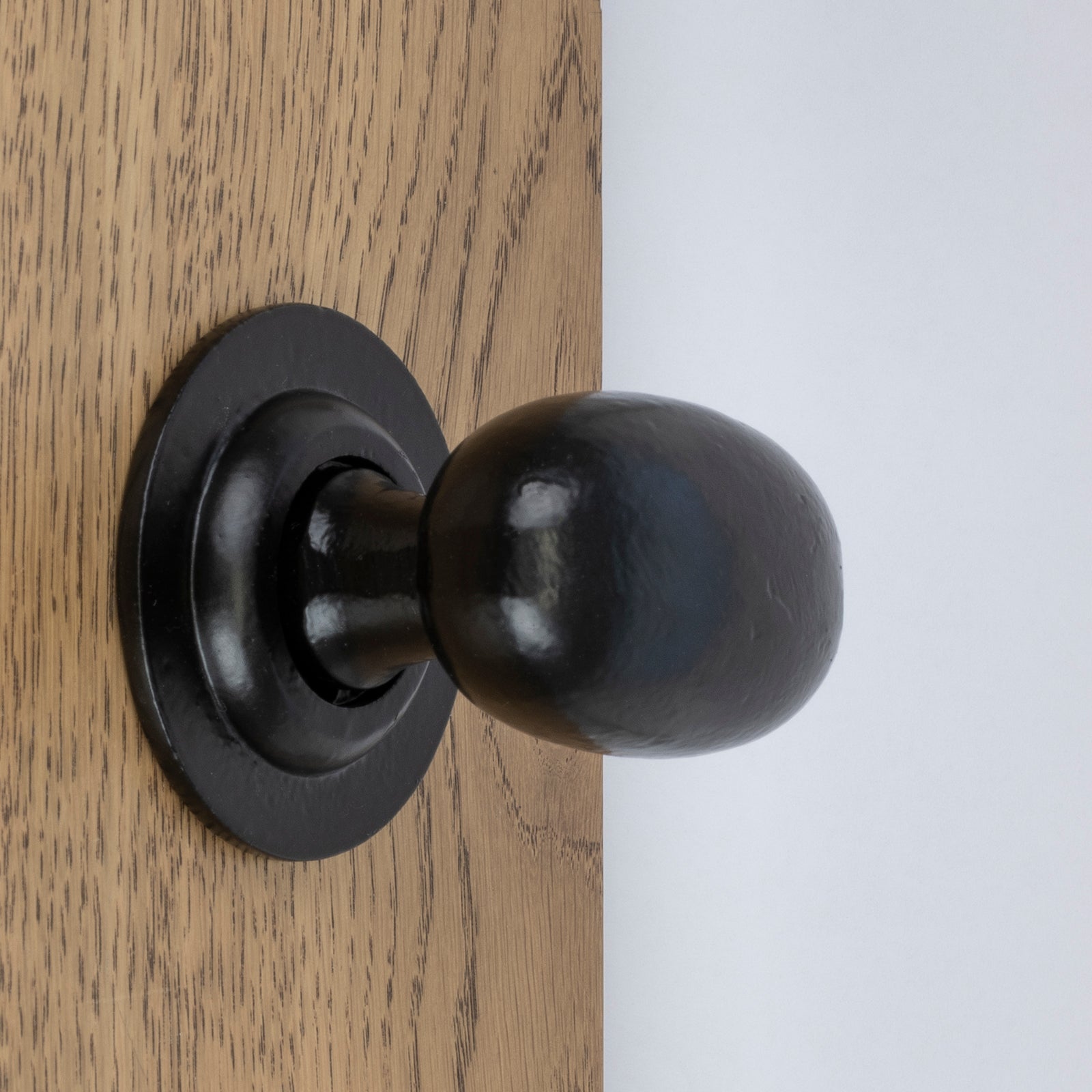 Oval black door knob SHOW