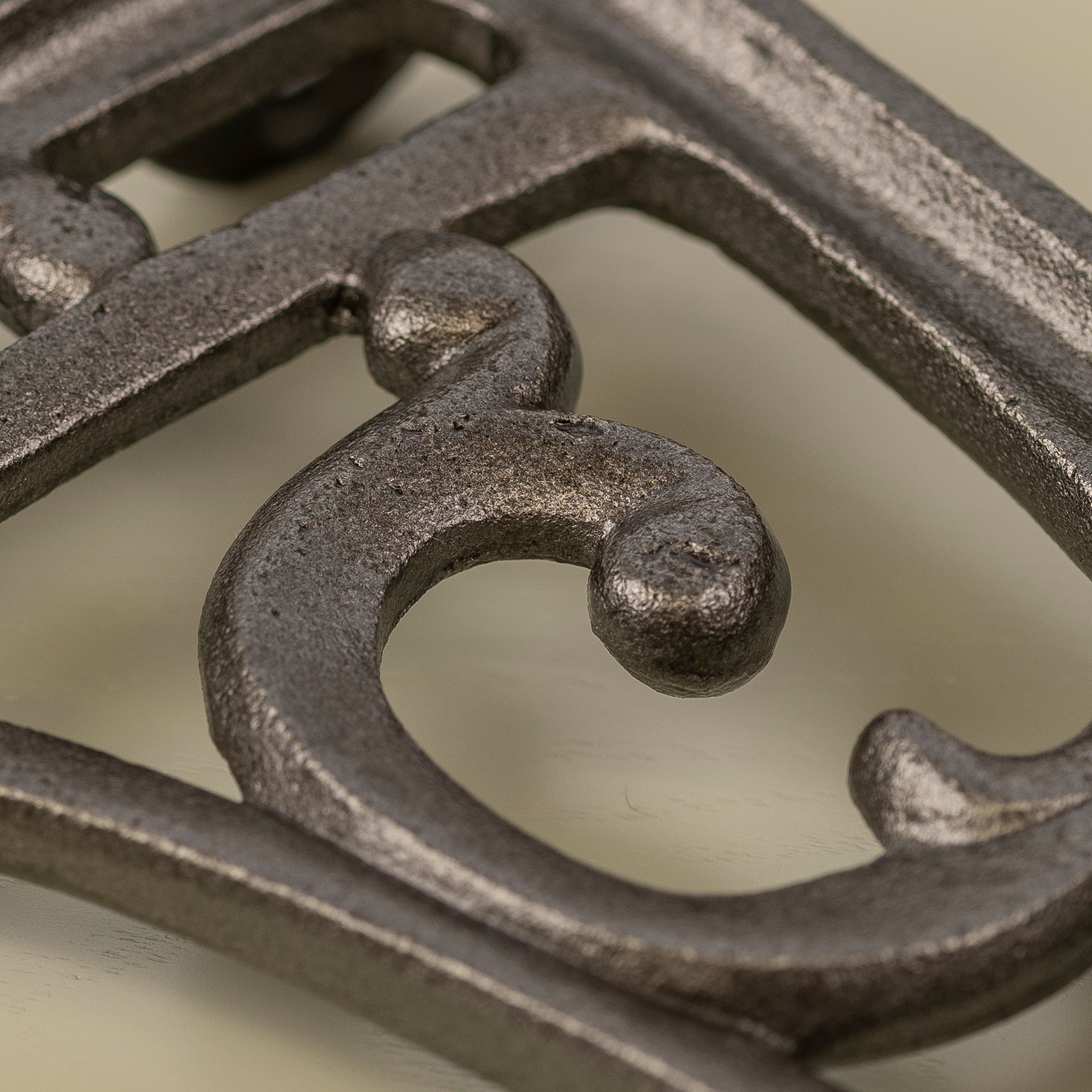 Detail of cast iron shelf brackets SHOW