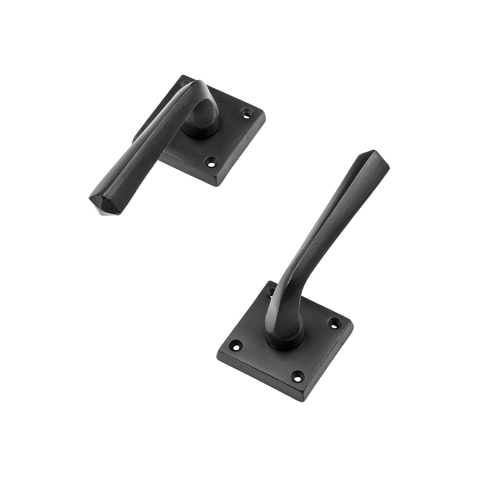 Black lever on rose door handles SHOW