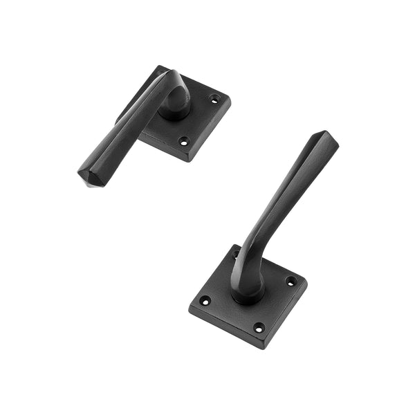 Black lever on rose door handles SHOW