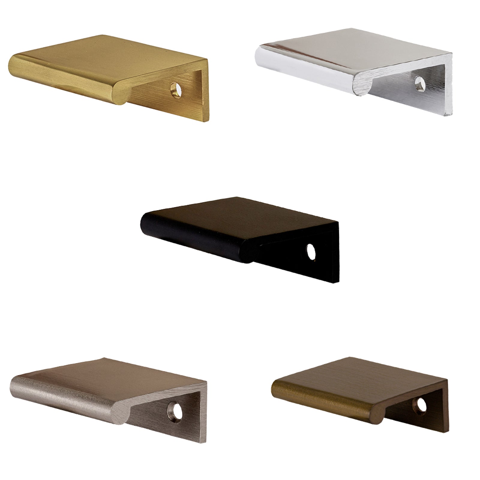 Continuous Rounded Edge Pull Round Lip Cabinet Edge Pulls | Modern Cabinet Furniture