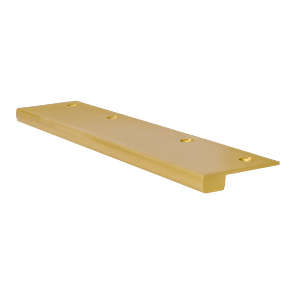 satin brass square lip cabinet edge pull top fixing SHOW