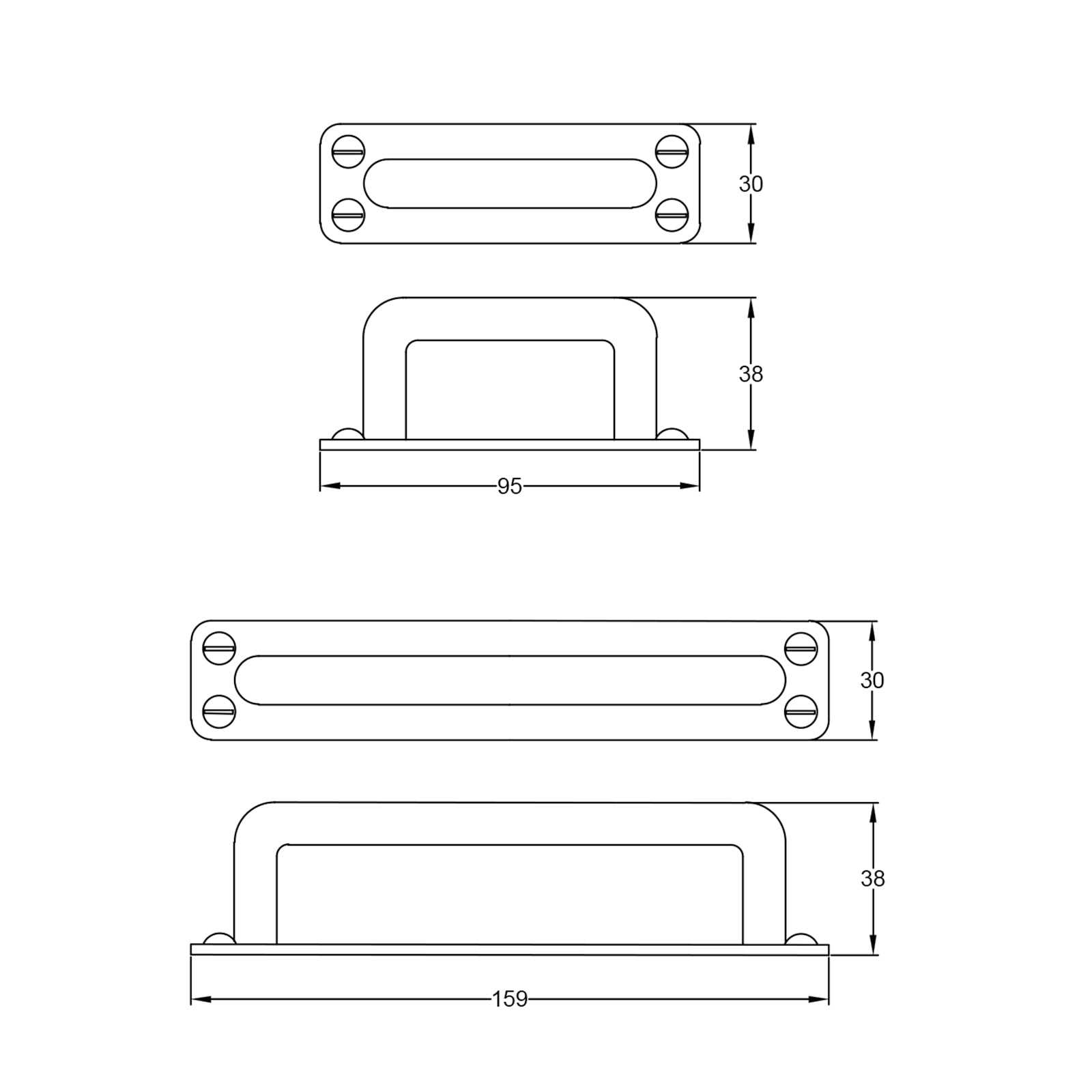Dalton Pewter Cabinet Handles On Backplate JPEG Drawing SHOW