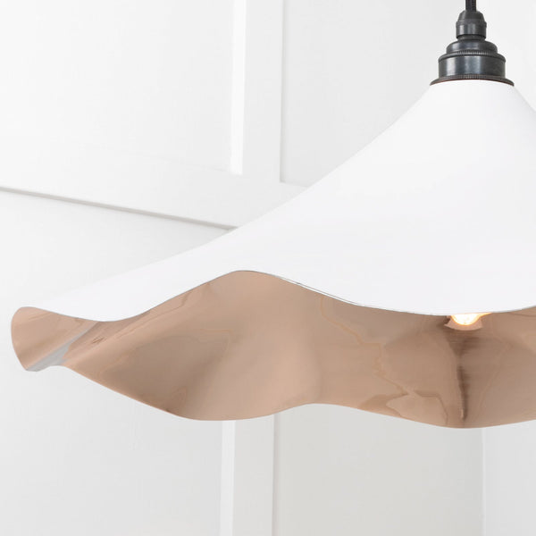 SHOW SHOW Close Up Image of Flora Ceiling Light in Flock in smooth Nickel