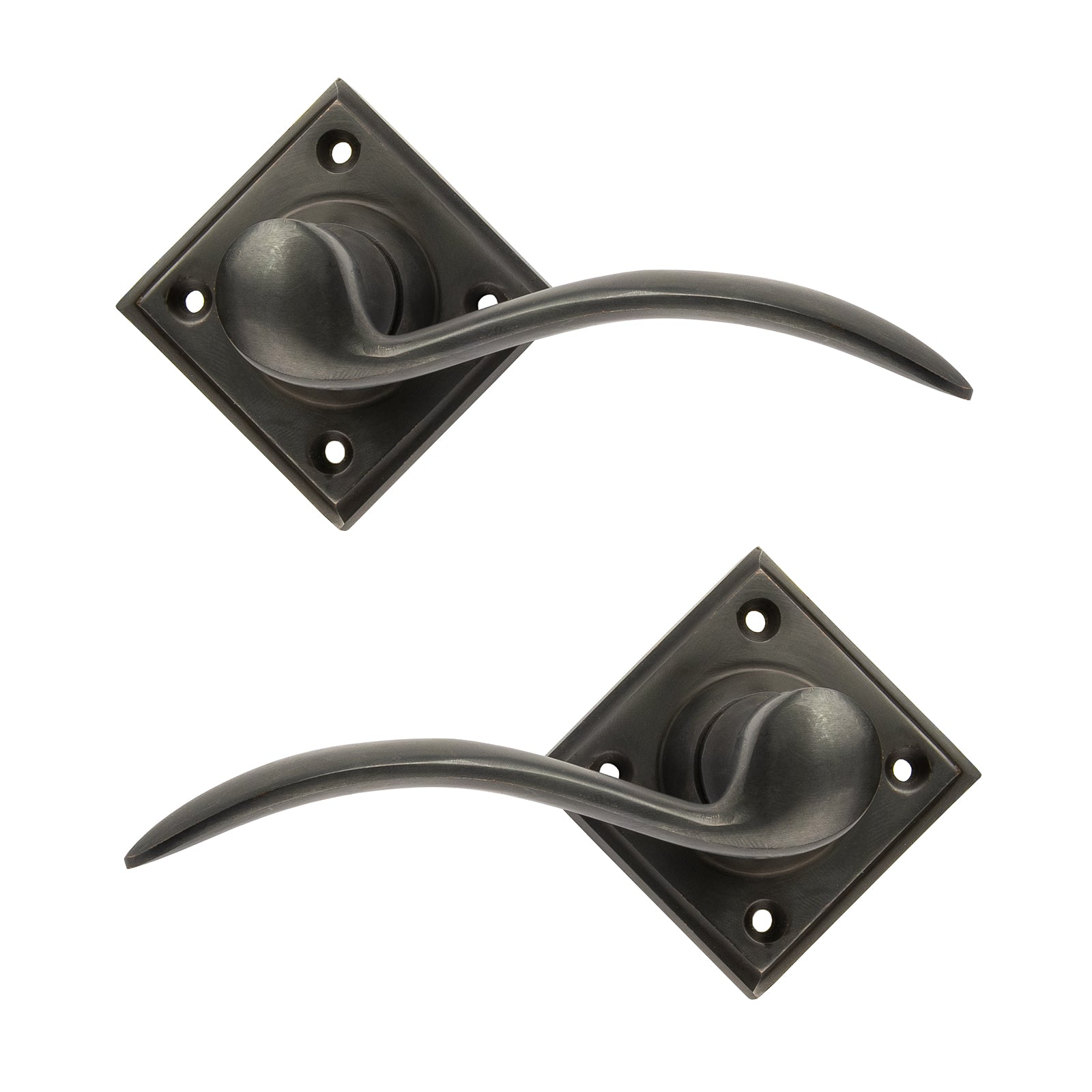 Diamond Rose Fly Door Handles | Oil Rubbed Bronze