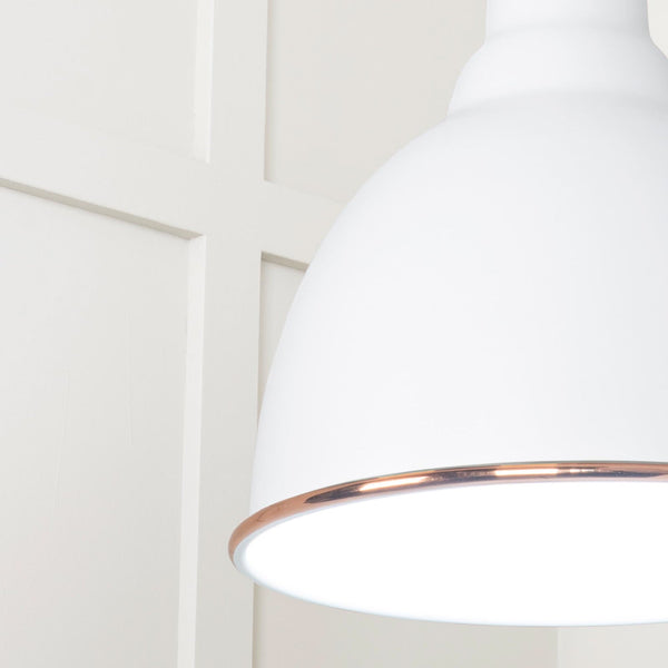 SHOW SHOW Close Up image of Brindley Ceiling Light in Flock In Hammered brass