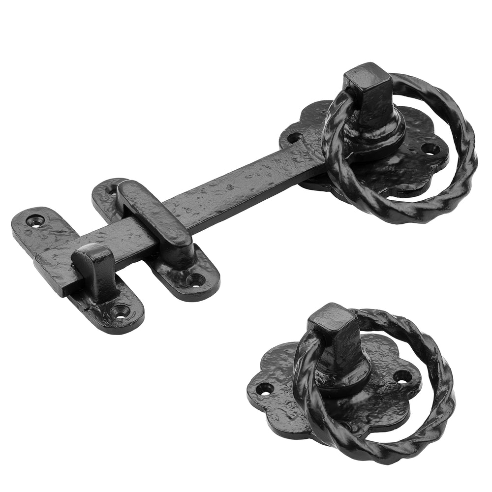 Black Antique Ring Gate Latch – Bespoke Impex