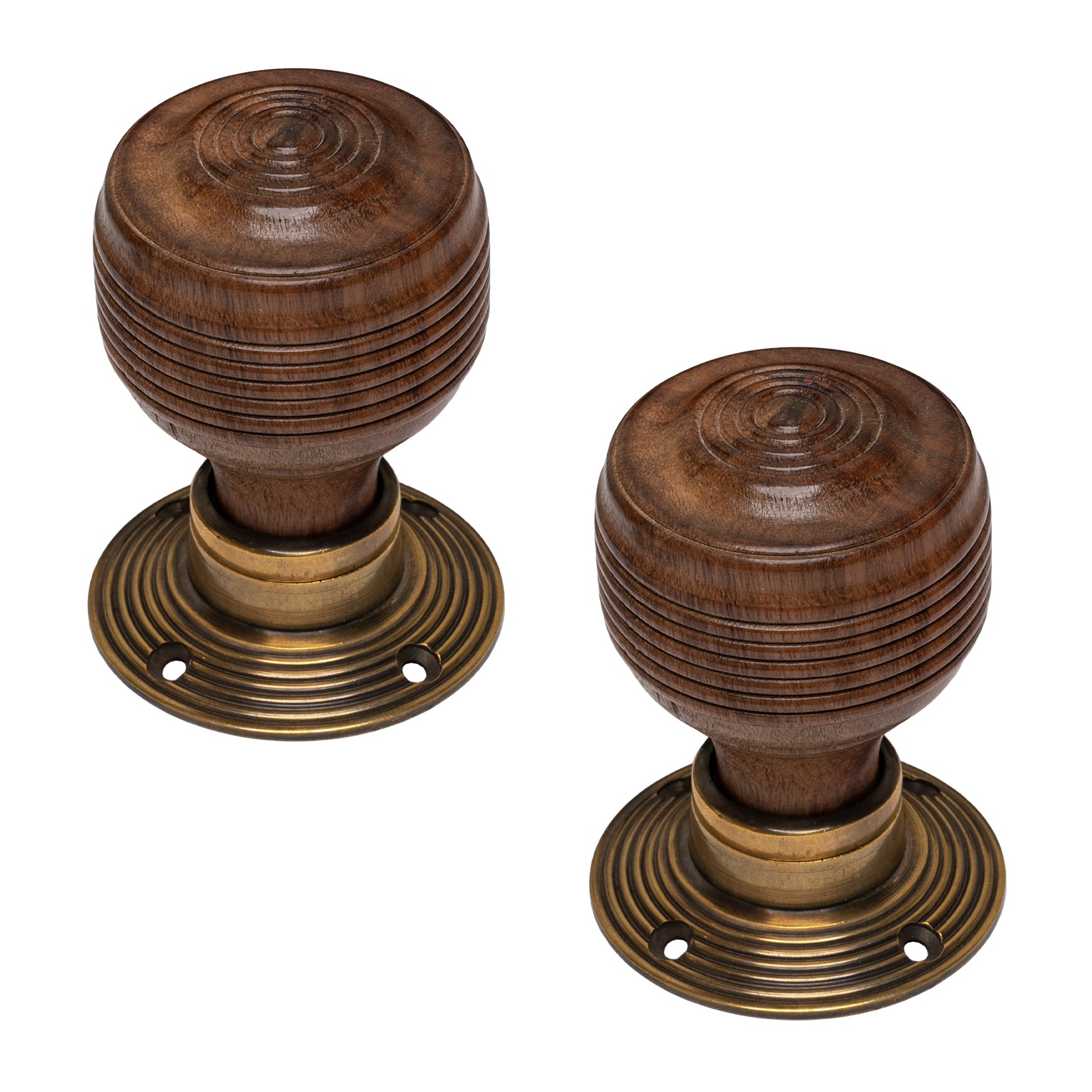 Georgian Wooden Door Knobs Rosewood & Antique SHOW