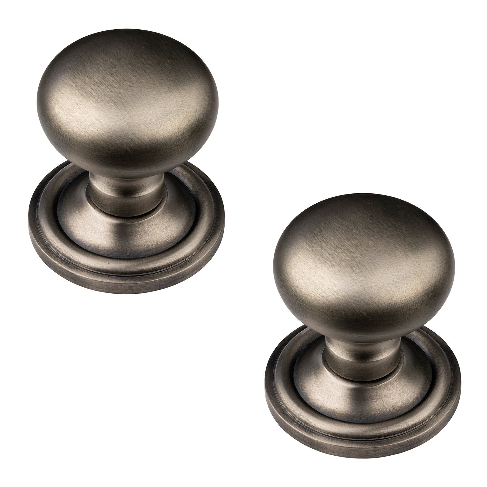 mushroom gun metal door knob SHOW