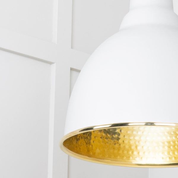 SHOW SHOW Close Up image of Brindley Ceiling Light in Flock In Hammered Copper