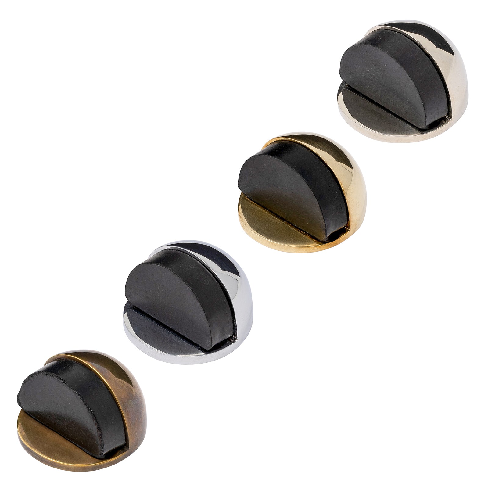 Brass Door Stops | Floor Mounted | Rubber Door Stop