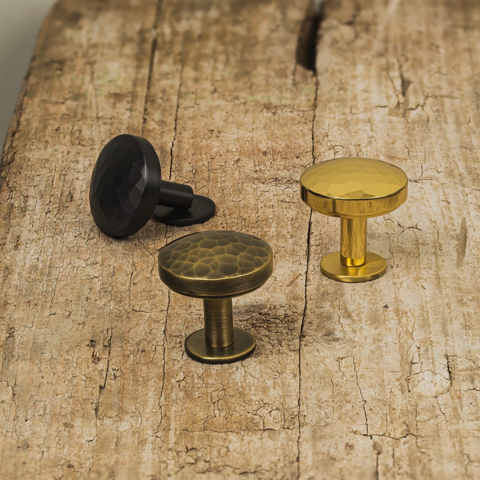 round hammered cabinet knobs on rose, cupboard and drawer knobs Show